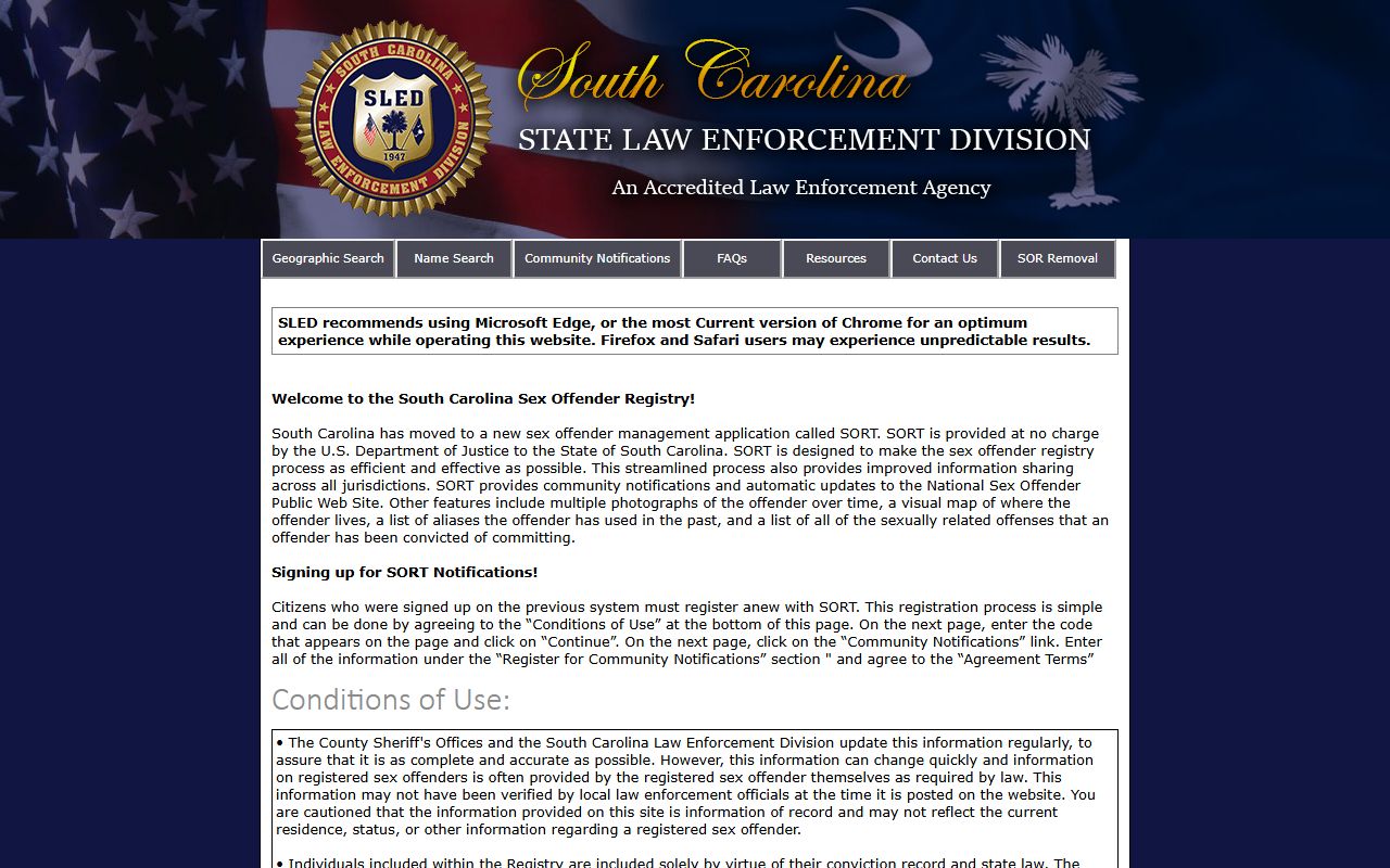 Allendale County arrest records South Carolina registry search