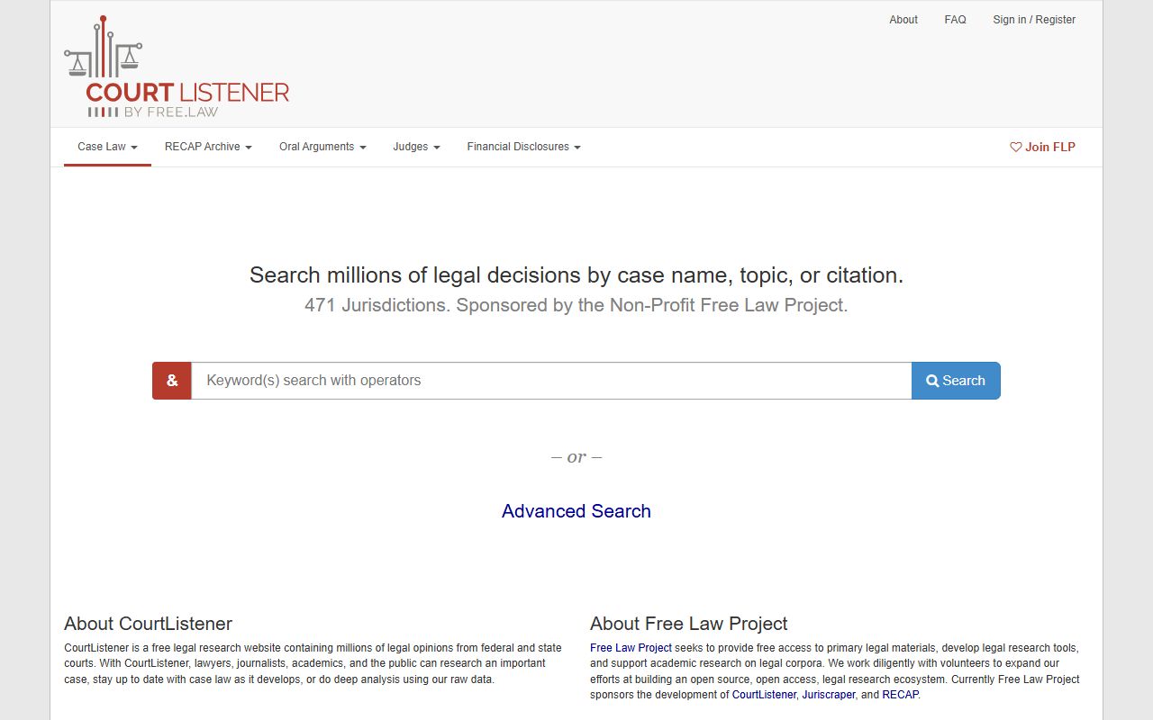 Allendale County court dockets CourtListener legal research alternative