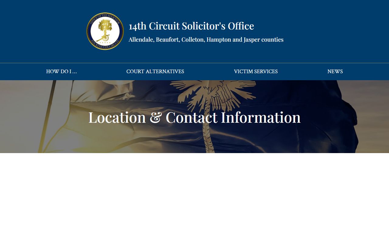 Allendale County court dockets Solicitor contact page