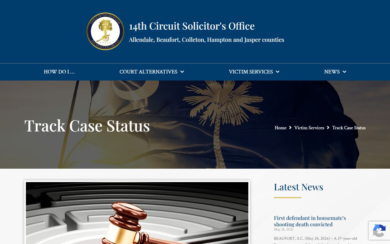 Allendale County court dockets Solicitor public index case status links