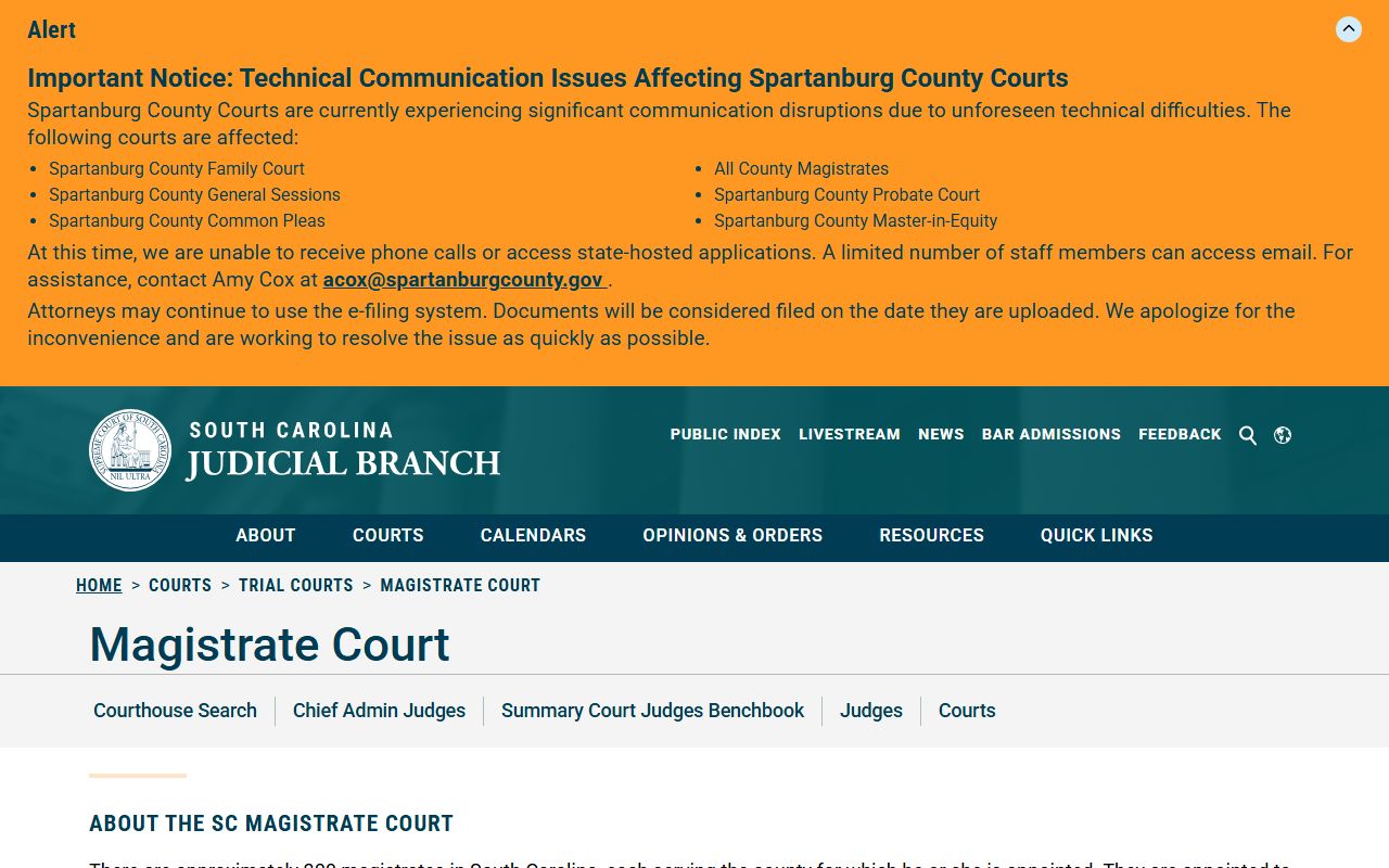 Allendale County court records Magistrate Court overview