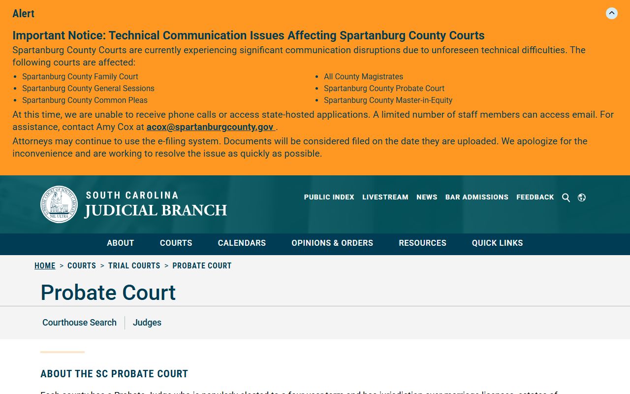 Allendale County court records Probate Court overview