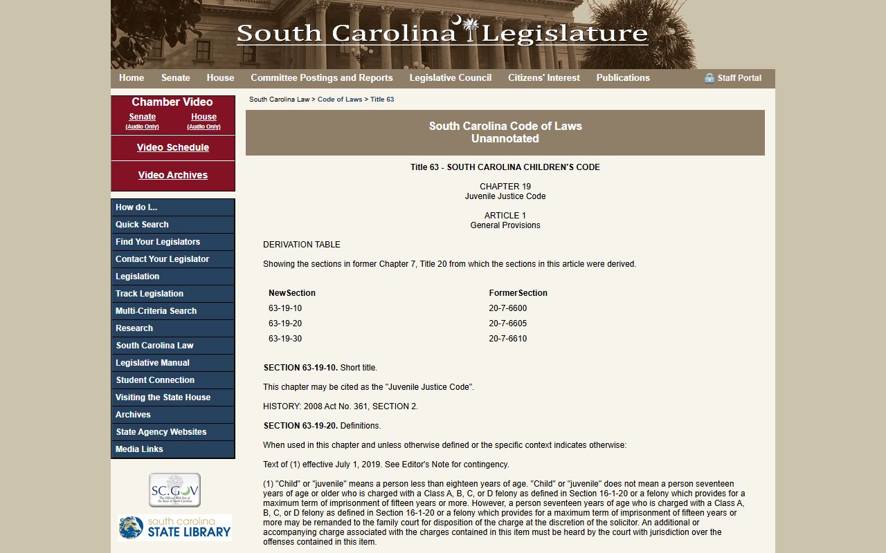 Allendale County criminal court records juvenile confidentiality statutes