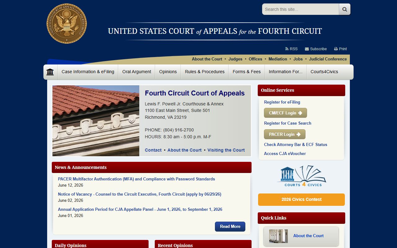 Allendale County Circuit Court records U.S. Court of Appeals Fourth Circuit