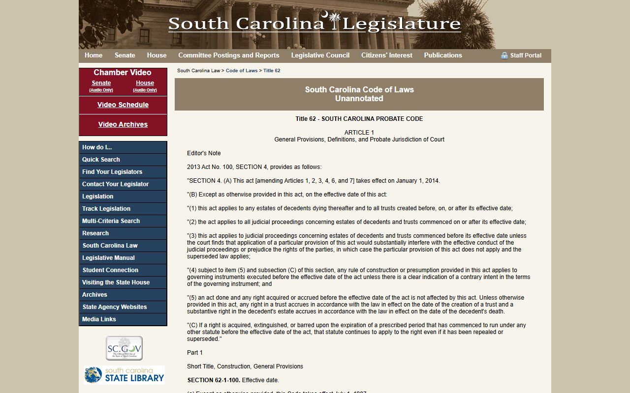 Allendale County probate records South Carolina Probate Code