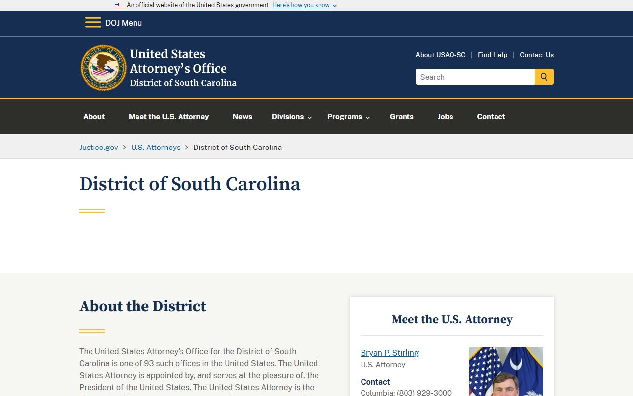 Allendale County warrant records federal prosecution source